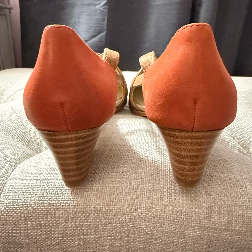 Wolverine 1000 Mile x Samantha Pleet Leather T-Strap Heels Colorblock Size 5.5 - Picture 6 of 12